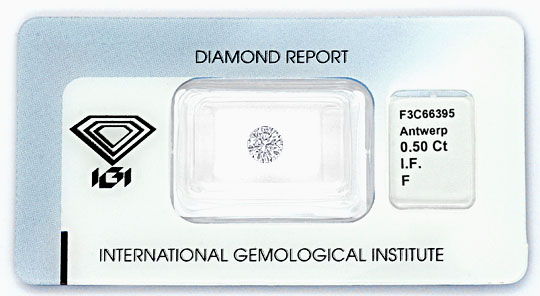 Foto 1 - Diamant 0,50 ct Brillant IGI Lupenrein F Top Wesselton, D5186