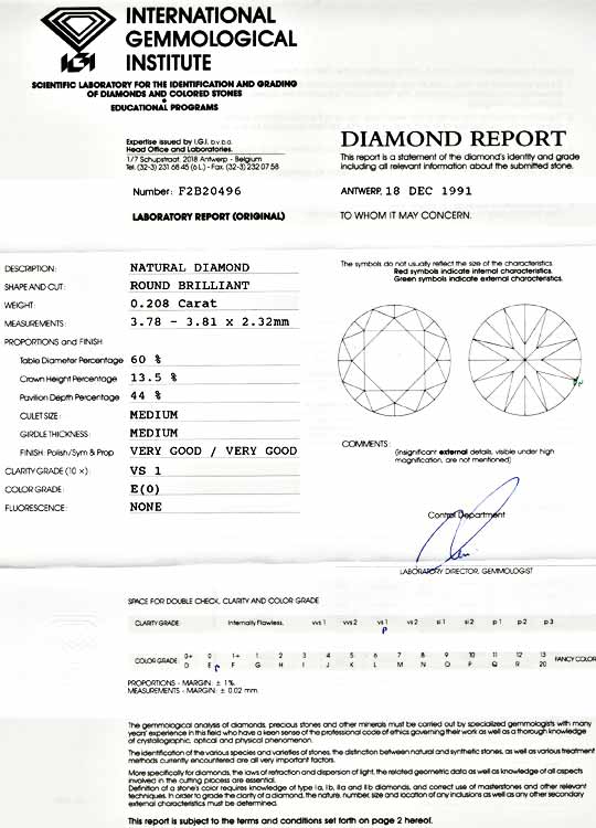 Foto 9 - Diamant IGI Gutachten 0,208ct River VS1 VG_VG, D5407