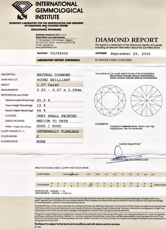 Foto 9 - Top Brillant, IGI!, Einkaräter 1.07ct Lupenrein Diamond, D5535