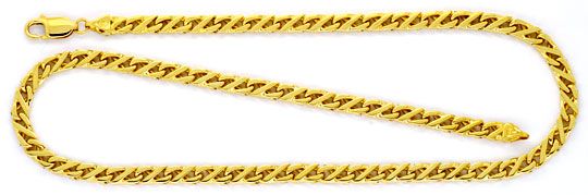 Foto 1 - Dollarkette massiv Gelbgold 18K/750 Goldkette Karabiner, K2248