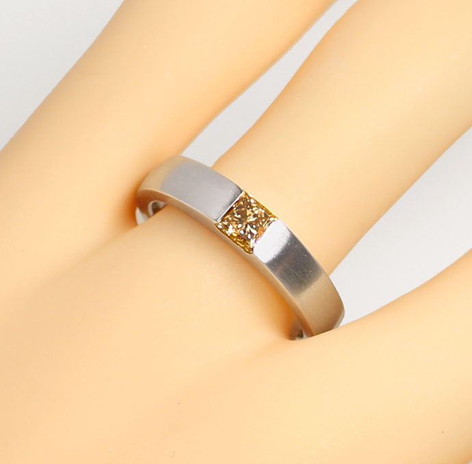 Foto 5 - Diamant-Ring 0,54ct Princess Diamant IGI, 18K Weißgold, R7852