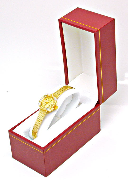Foto 4 - Dugena Diamant Damenuhr 14K Gelbgold Top Uhr Ungetragen, U1021