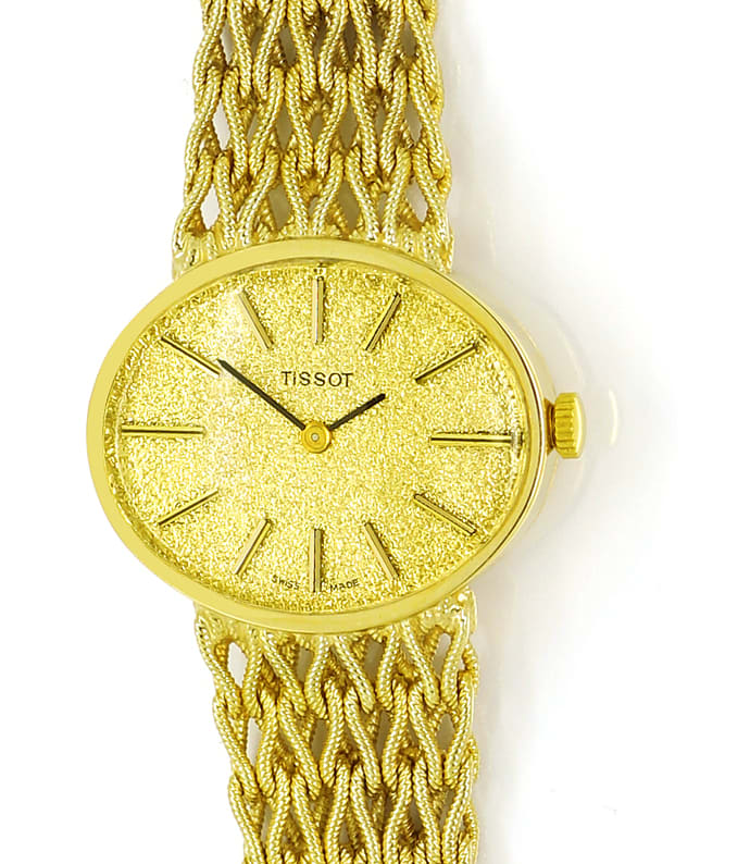 Foto 2 - Tissot Damen-Armbanduhr oval in 585er Gelbgold, U2613